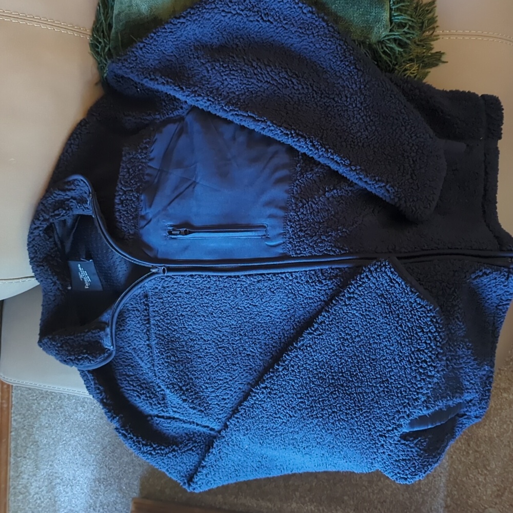 NET Faded Glory Men's Dark Navy Blue Fleece Jacket